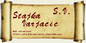 Stajka Varjačić vizit kartica